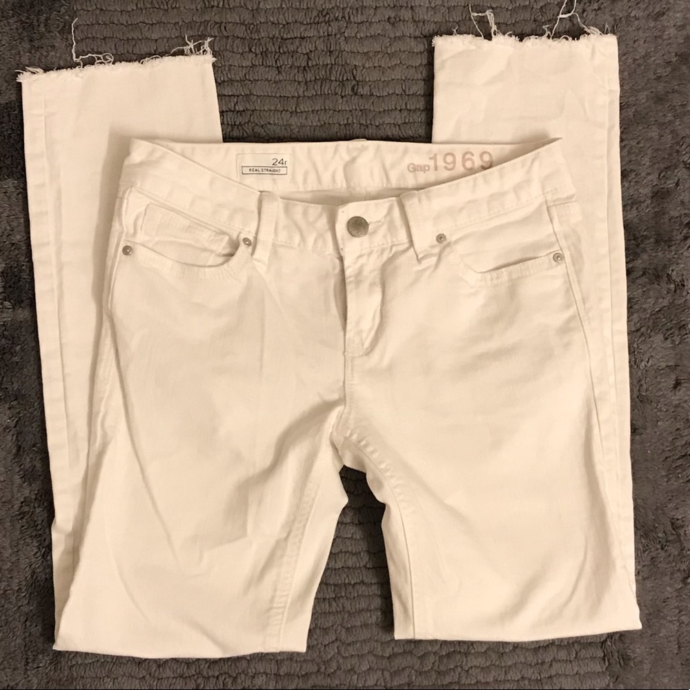 GAP Real Straight white jeans